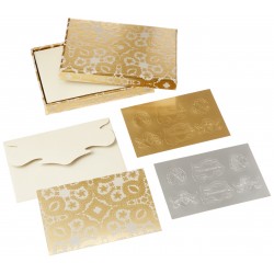 Oro Y Plata Correspondence Diecut Boxed Notecards